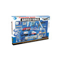 Metal plano conjunto juguete metal coche rueda libre die cast aeropuerto juego